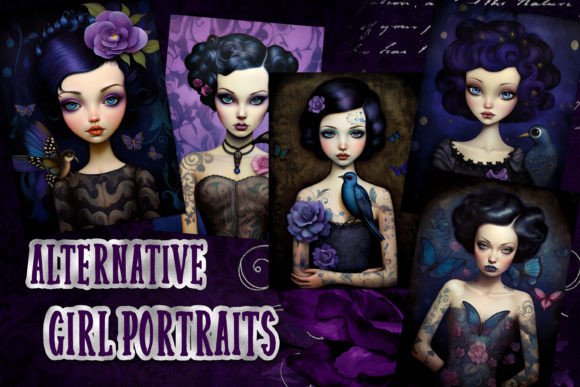 Download Alternative Rock Gothic Girl Portraits - Rock Collection