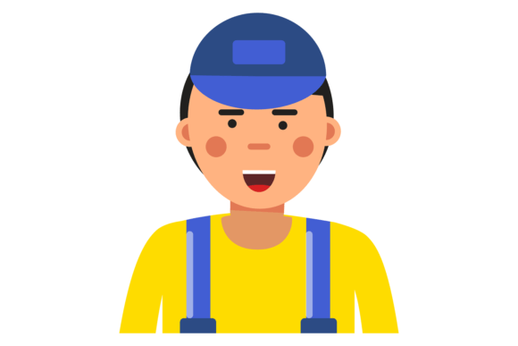 Download Auto Repair Service Worker Avatar Color - Premium Resources