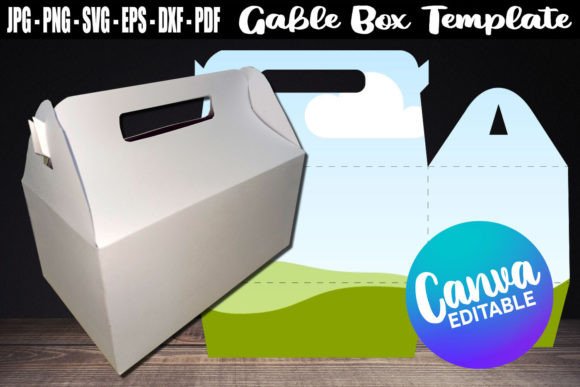 Download Gable Box Canva Template SVG PNG - Template Collection
