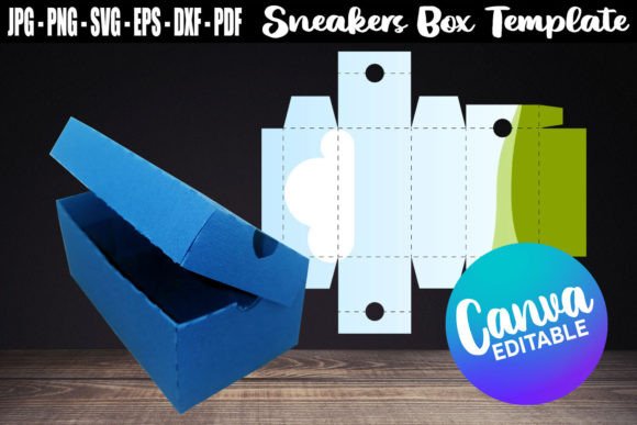 Download Sneakers Box Canva Template SVG - Template Collection