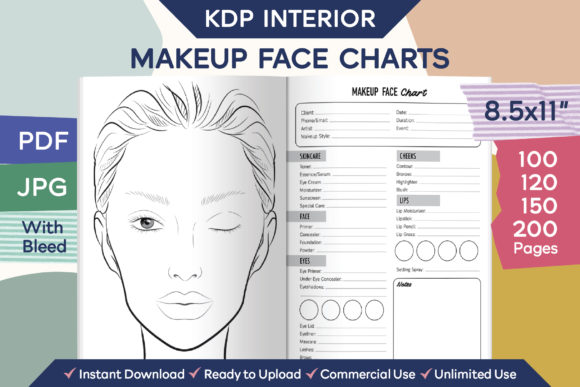 Download KDP | Makeup Face Charts Template - Template Collection