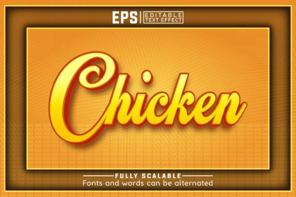 Download Chicken 3d -Editable Text Effect - Editable Collection