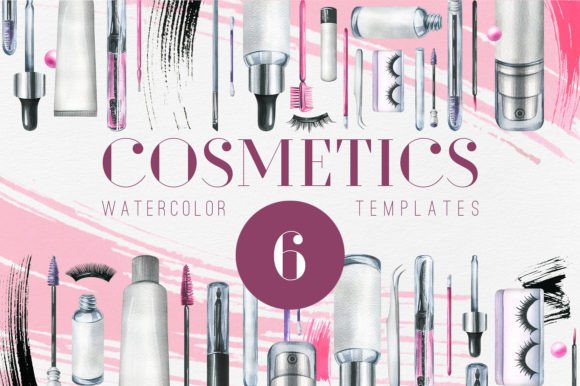 Download Eye Cosmetics Watercolor Templates - Template Collection